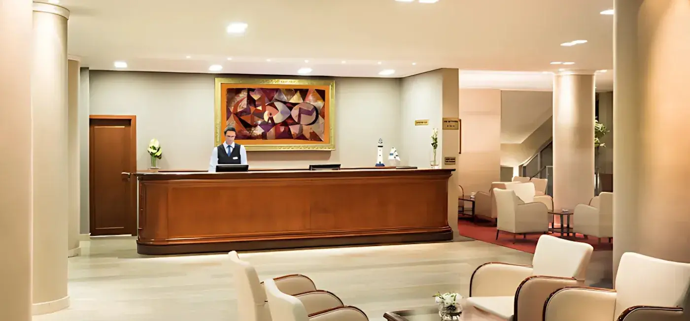 Reception view of Aminess Grand Azur Hotel Orebic, Croatia
